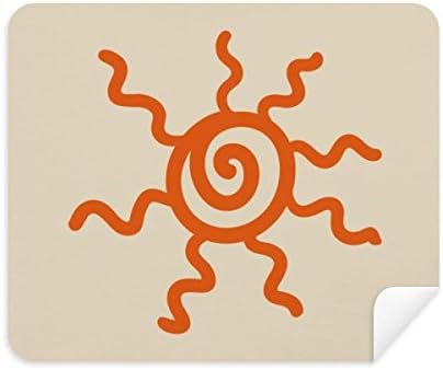 Orange mână pictura soare soare curățare pânză ecran Cleaner 2pcs piele de căprioară Fabric