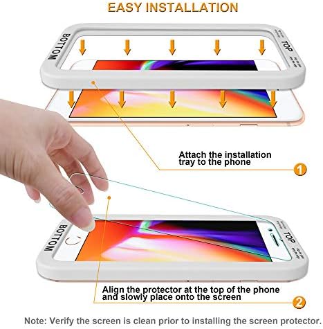 Supershieldz proiectat pentru iPhone SE / iPhone SE / iPhone 8 / iPhone 7 protector de ecran din sticlă călită cu anti zgârieturi,