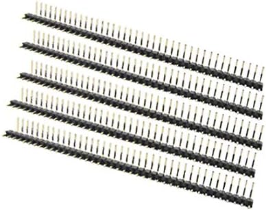 X-DREE 40 poziția 2.54 mm pas singur rând unghi drept masculin Pin antet 5 buc (Posici Procromn 40 Pieza 2.54 mm procromnica