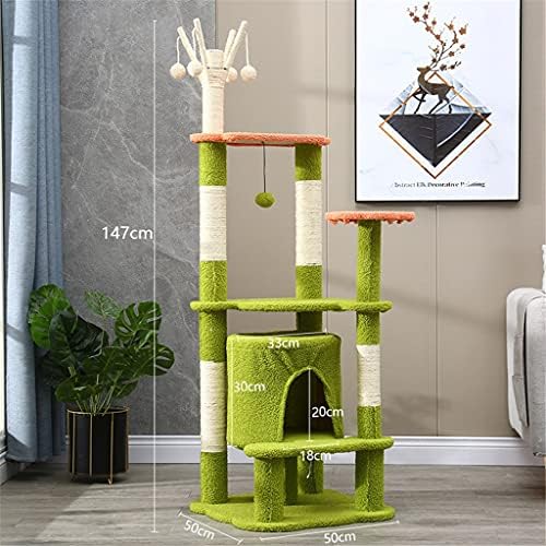 WALNUTA Cat ' s Tree Scratcher Tower Condo mobilier Scratch Post Cats Jumping Toy Play house Cats Sleeping Bed Cats House Climbing