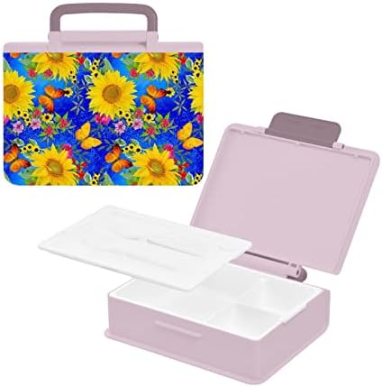 Flori de soare galbene Alaza Flori Fluture Bento Bento Bento Box