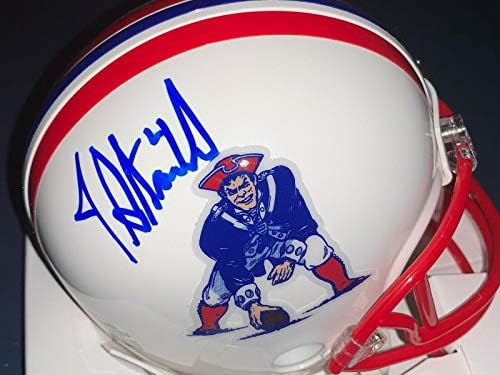 Jason Staurovsky New England Patriots a semnat mini cască Riddell-Mini căști NFL cu autograf