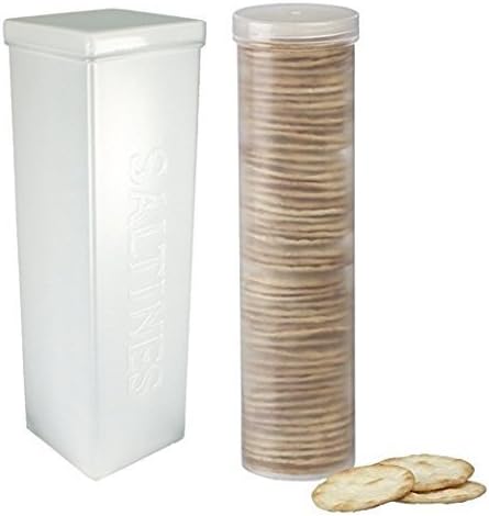 Acasă-x Set de 2-Saltine Cracker Sleeve Container de depozitare / Cookie Stay Fresh Keeper,1 rotund și 1 pătrat