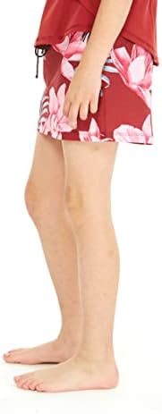 Girl’s Hawaiian Athletic Sportswear Skorts cu colanți încorporați în modele florale