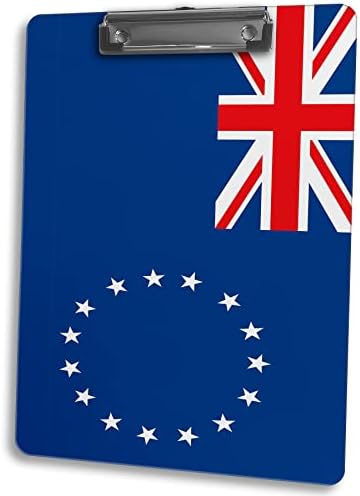 Clipboard Vibrant cu ștergere uscată pe două fețe pentru antrenori, profesori și multe altele-steagul Insulelor Cook - multe