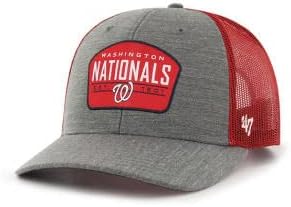 '47 Washington Nationals Ardezie Camionagiu Snapback Pălărie Cărbune / Roșu