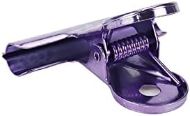 Bisbai 5pcs Purple Metal Bulldog Clips Alloy Alloy Alloy Clip cu balamală cu coadă lungă 50mm/1,97 pentru birou corporativ