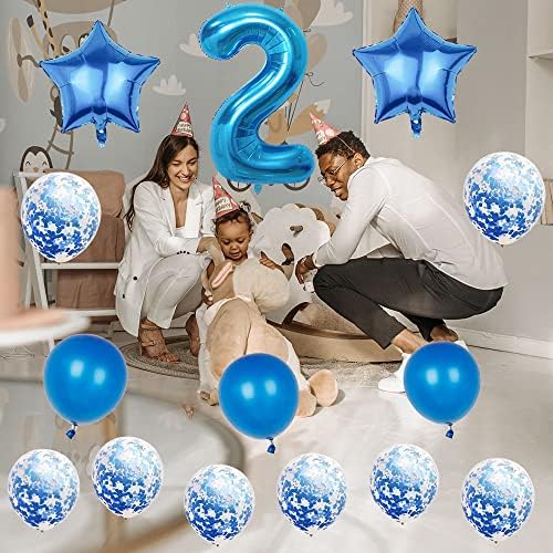 69th Birthday Decorations Party Supplies, Blue Number 69 Balloon, 40 inch Giant Foil Mylar 69th Balloons Decorare pentru bărbați
