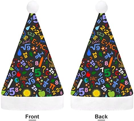 Matematică Formule știință Crăciun pălărie Santa pălărie pentru Adulți Unisex confort Clasic Xmas Cap pentru Crăciun Petrecere