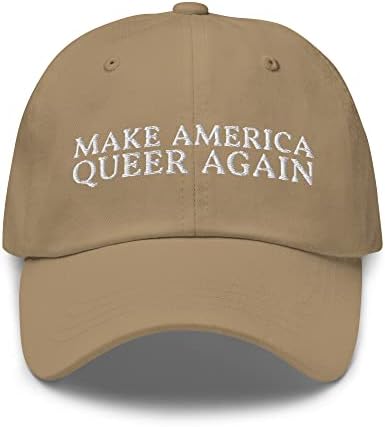 Face America Queer din nou tata pălărie - amuzant LGBTQ brodate Cap-cadou pentru Gay Pride
