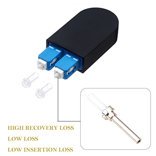 Eardion 2 buc SC/UPC Loopback Adaptor, singur modul fibra optica Loopback Adaptor SC / UPC interfață Circuitors semnal Loopback