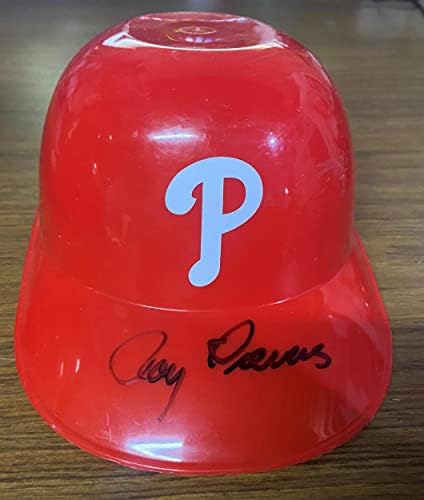Roy Sievers Philadelphia Phillies autograf mini casca. Casca poate avea unele zgârieturi pe ea, acest lucru este vândut ca