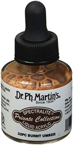 Dr. Ph. Martin's Spectralite Private Collection Liquid Acrilics Arcylic Paint Sticla, 1,0 oz, Umber ars