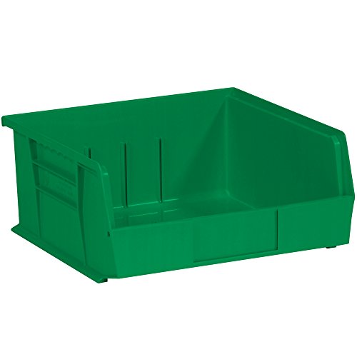 Aviditi Plastic Stack/Hang Storage Bin Containere, 10-7/8 x 11 x 5 inci, verde, pachet de 6, pentru organizarea de case, birouri,