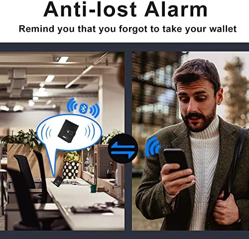 Aluminiu Bluetooth Anti-pierdut cu Cardholder portofel Tracker & amp; Finder GPS Poziția Locator Mens Slim Minimalist card