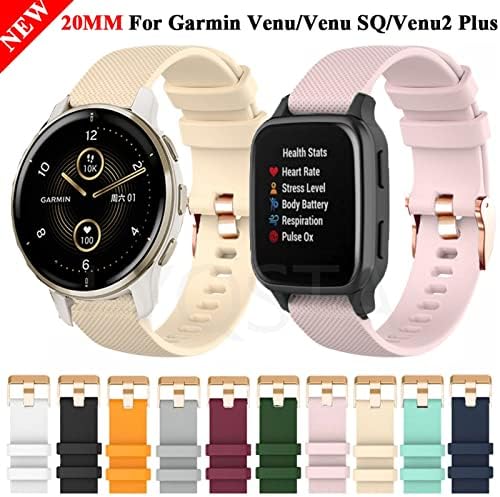 MURVE 20mm Smart Watchband Strap pentru Garmin Venu Brățară din silicon SQ SE VENU2 PLUS VIVOACTIVE 3 Forerunner 245 645 Band