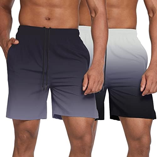 Pantaloni scurți de antrenament pentru gimnastică pentru bărbați COOFANDY cu 2 pachete pantaloni scurți de alergare uscați