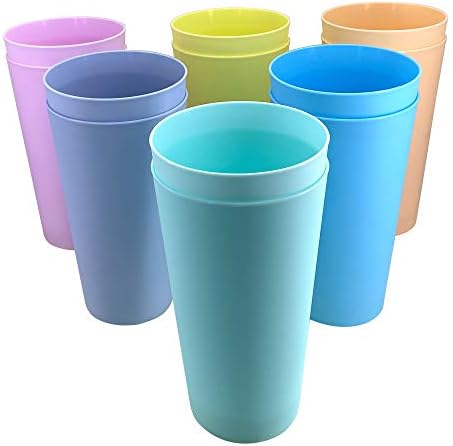 Set de pahare din Plastic wexinhao de 32 de uncii, cupe mari de băut reutilizabile fără BPA, mașină de spălat vase 6 culori