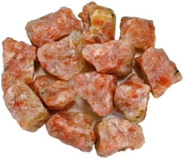 Pietre prețioase hipnotice Materiale: pietre Sunstone de 1 lb din Asia-cristale naturale brute brute în vrac pentru Cabbing,