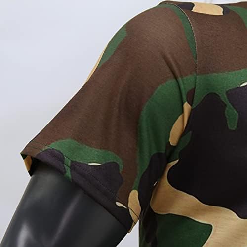XXBR Soldier Tricouri cu mânecă scurtă pentru bărbați, tricou de vară camo-tricou pentru mușchi atletic antrenament de camuflaj
