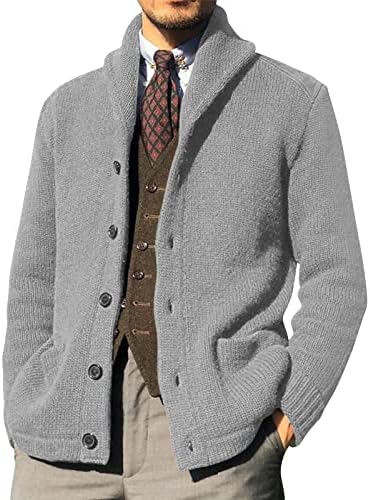 Pulover pentru bărbați iarnă cu guler de modă de iarnă Cardigan pulover cu mânecă lungă cu mânecă lungă strat de tricotat de