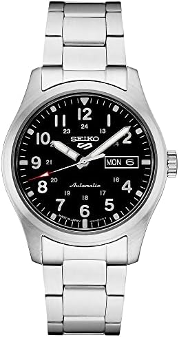 Seiko SRPG27 5 sport bărbați ceas argint-ton 39.4 mm din oțel inoxidabil