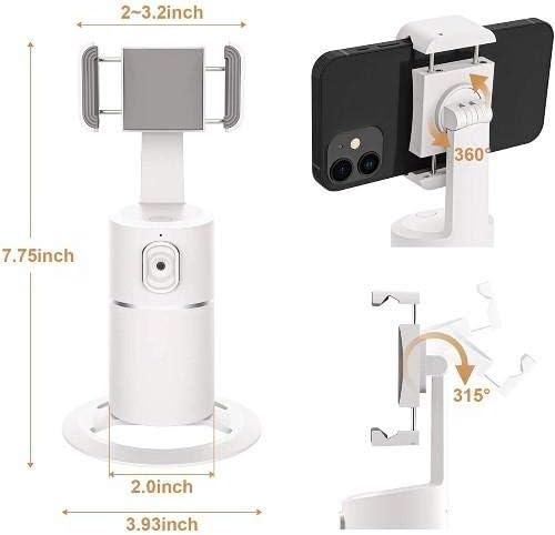 Stand de boxwave și montare compatibile cu Motorola Moto G73 - Stand PivotTrack360 Selfie, Tracking Facial Pivot Stand Mount pentru Motorola Moto G73 - Alb de iarnă