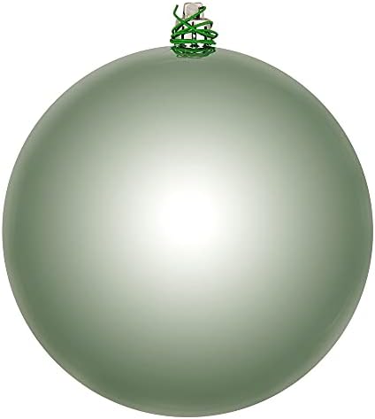 Vickerman 3 Frosty Mint Shiny Ball Ornament. Include 12 ornamente pe pachet.