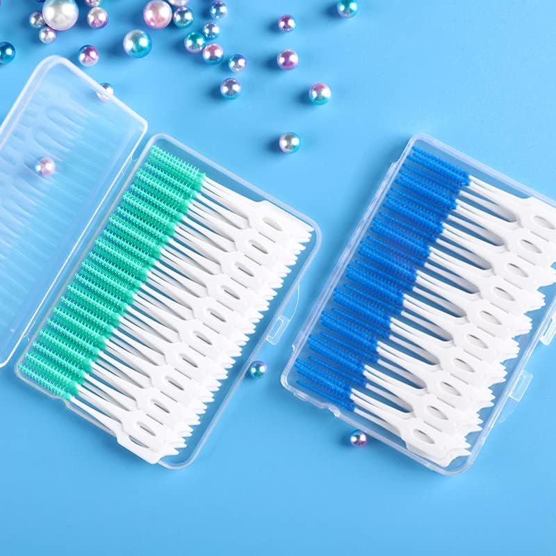 320 pcs interdental perie de dinți Flos de dinți instrument de curățare, brățări perie dentară Flasser pentru curatator interdentar