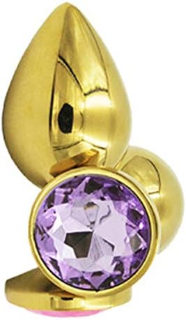 Newmaxer 3pcs din oțel auriu placat cu bijuterii cu bijuterii diamante cu bijuterii sexy anal Stopper anal