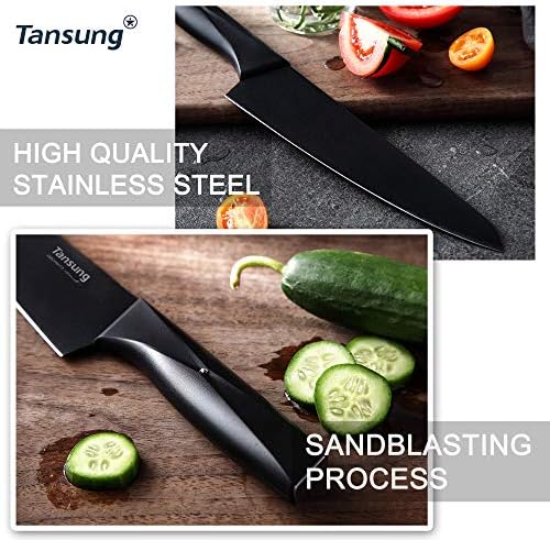 Cuțit de bucătărie Tansung 8 Cuțit de bucătărie Pro cuțit de gătit cu tăiere Ultra ascuțită cu lamă durabilă din oțel inoxidabil
