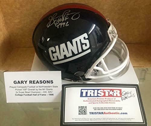 Gary motive Hof New York Giants semnat cu autograf Mini casca Tri Star - autografe NFL mini căști