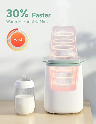Încălzitor inteligent pentru biberoane Momcozy, încălzitor rapid pentru lapte pentru bebeluși, cu Control precis al temperaturii