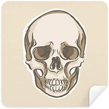 Craniu uman schiță ilustrații Ochelari curățare pânză telefon ecran curat piele de căprioară Fabric 2pcs