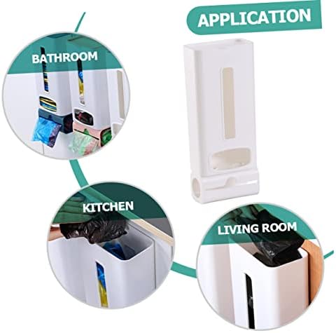 Alipis Easy Storage Supply Organizer Dispenser Bag to Kitchen White Bags WC Holder perete pentru Băcănie economizor larg convenabil