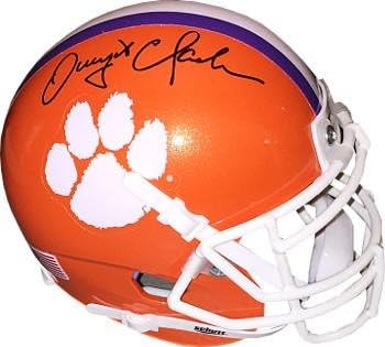 Dwight Clark a semnat Clemson Tigers Schutt mini cască autentică-hologramă JSA-mini căști de colegiu autografate