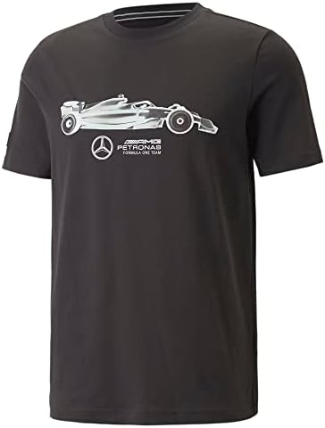 PUMA Men's Men's Mercedes AMG Petronas Essentials Graphic Graphic, Black 23, Small