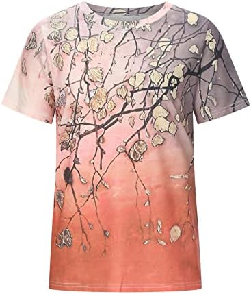 Tricou de top pentru fete adolescente toamna vara cu mânecă scurtă haine batuică bumbac grafic floral tricou casual ct ct