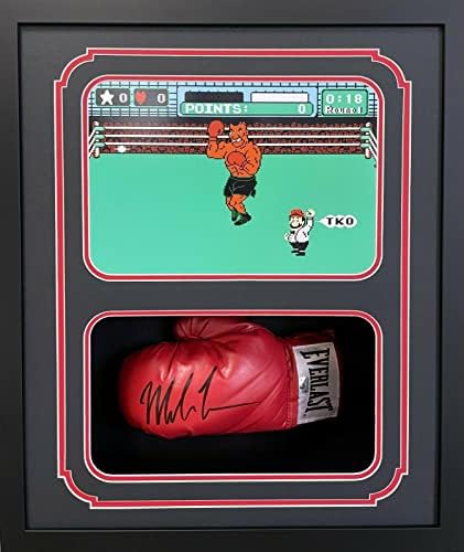 Mike Tyson a semnat Glove Shadow Box Mike Tyson hologramă autentic Po roșu-autograf mănuși de box