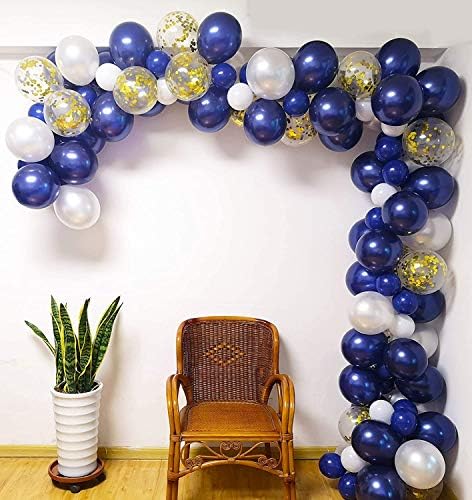 50 pachet Bleumarin baloane 12 Inch crom rotund heliu Perla albastru inchis baloane pentru nunta ziua de nastere Crăciun Petrecere