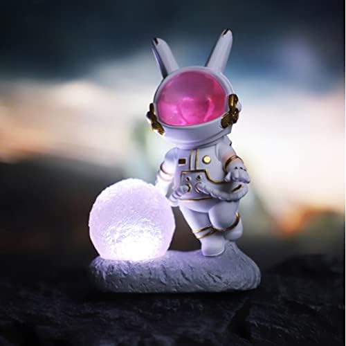 Lampa de cloud iepure de iepuras de iepure de iepure de noapte Astronaut Lumina de iepure Spaceman Nursery Light Planet Tabletop