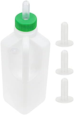 Sticle de apă din plastic DOITOOL instrumente pentru vase 4buc găleată de lapte de miel sticlă de alimentare pentru animale de fermă cu 3 sfârcuri sticlă de îngrijire a Mielului De Vițel De Oaie animale nou-născute sticlă de hrănire 850ml alimentator pentru animale de companie