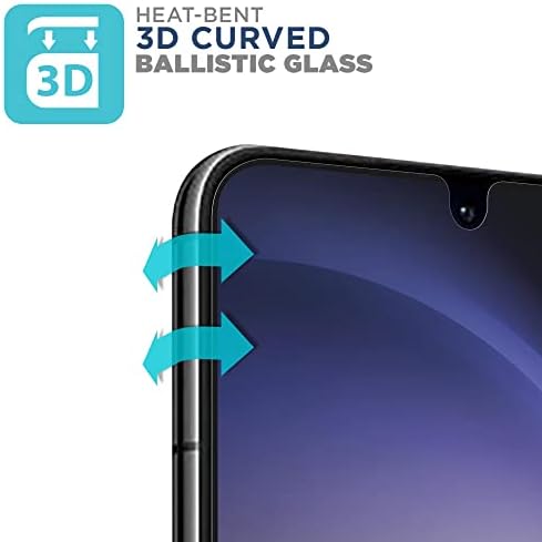 Protector de ecran din sticlă balistică Tech Armor conceput pentru noul pachet Samsung Galaxy S23 Plus 5g Casefriendly, complet