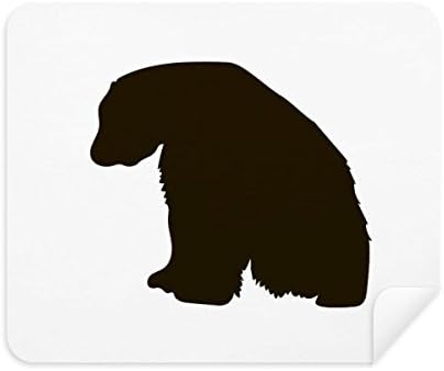 Negru Polar bear animal portret de curățare pânză ecran Cleaner 2pcs Suede Fabric