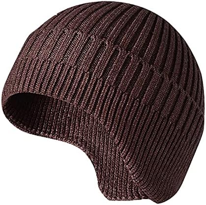 Set de eșarfă tricotat craniu Capac gât mai cald pentru bărbați Glovă pentru bărbați Set Fleece Căptușeală și eșarfă pălării