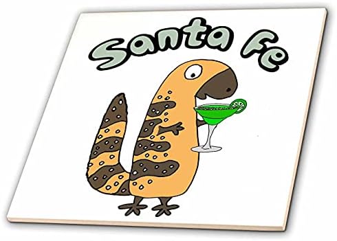 3drose amuzant Gila monstru băut Margarita Santa Fe NM călătorie desene animate-gresie