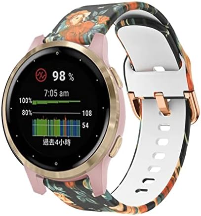 Fndwj 18mm Silicon Band Curele Quick Fit Watchband brățară pentru Garmin Vivoactive 4S / Move 3S / Active s / Venu 2s WatchBands
