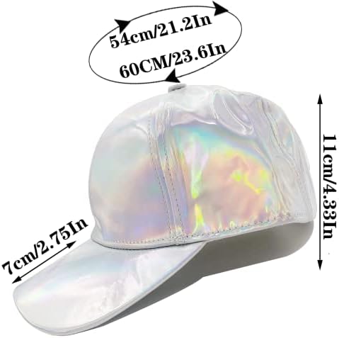 CAP de baseball holografic unisex strălucitor de moda Reglabil curcubeu Reprobator Hip Hop Caps pentru pălărie pentru femei