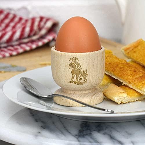 Azeeda 'bufon cu cadouri' Cupa de ou din lemn