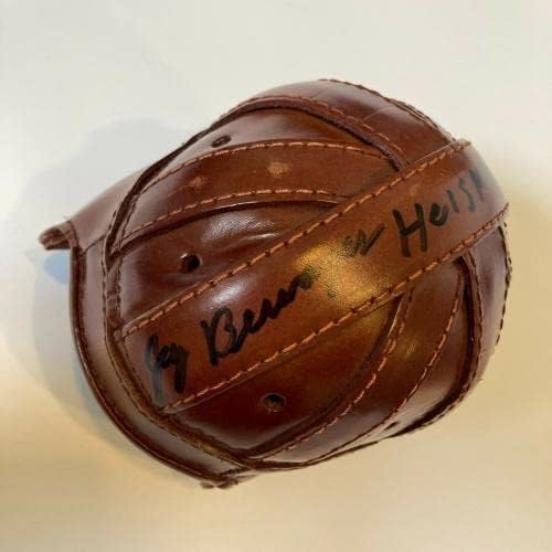 Jay Berwanger Heisman 1935 a semnat mini cască din piele Vintage cu Mini căști NFL cu autograf JSA COA